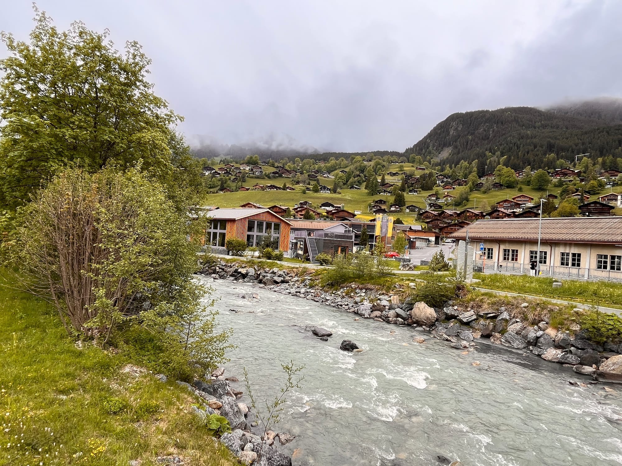 Chalets beneath the Eiger