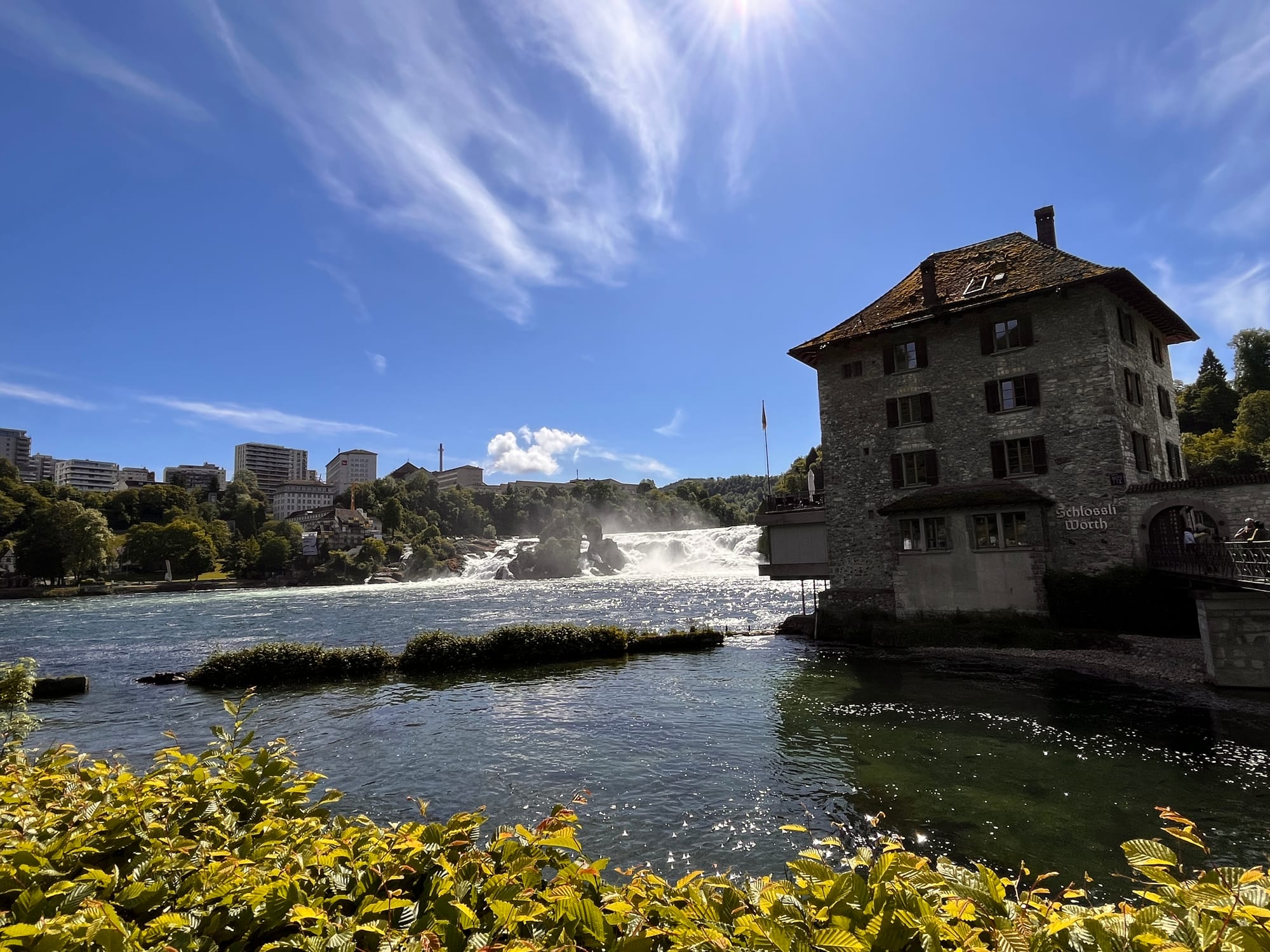 Schloss Laufen above the falls